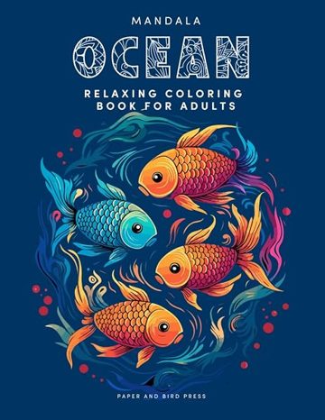 Cover of Ocean Mandala Coloring Book